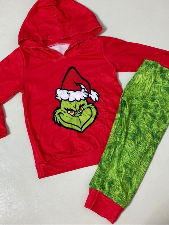 Other - Grinch Christmas cute hoodie pants set